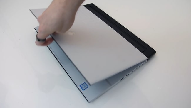 Tried to open the Dell Alienware m15 r2 gaming laptop display using just one finger. And, it has opened up.