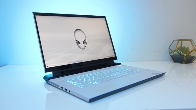 Dell Alienware M15 R2 laptop. The Intel Core i7 CPU and NVIDIA RTX 2070 8GB GDDR6 GPU is powering the laptop with 76Wh battery that made it eligible for small-scale machine learning programming.