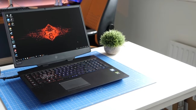 Hp Omen 17 2019. A gaming laptop offered by HP with somewhat disappointing things. It has Intel Core i7 CPU with NVIDIA's GeForce RTX 8GB GDDR6 GPU and 16GB of DDR4 RAM.