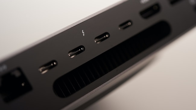 USB, HDMI, thunderbolt ports of the laptop.