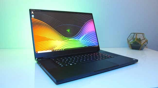 Razer Blade Pro 17 laptop. It is powered by Intel Core i7 processor with NVIDIA RTX 2080 Max-Q 6GB GPU with 70.5Wh battery. So, pretty decent gaming laptop for small-scale deep learning tasks. As being not an Apple machine, It can't do iOS/Mac Programming.